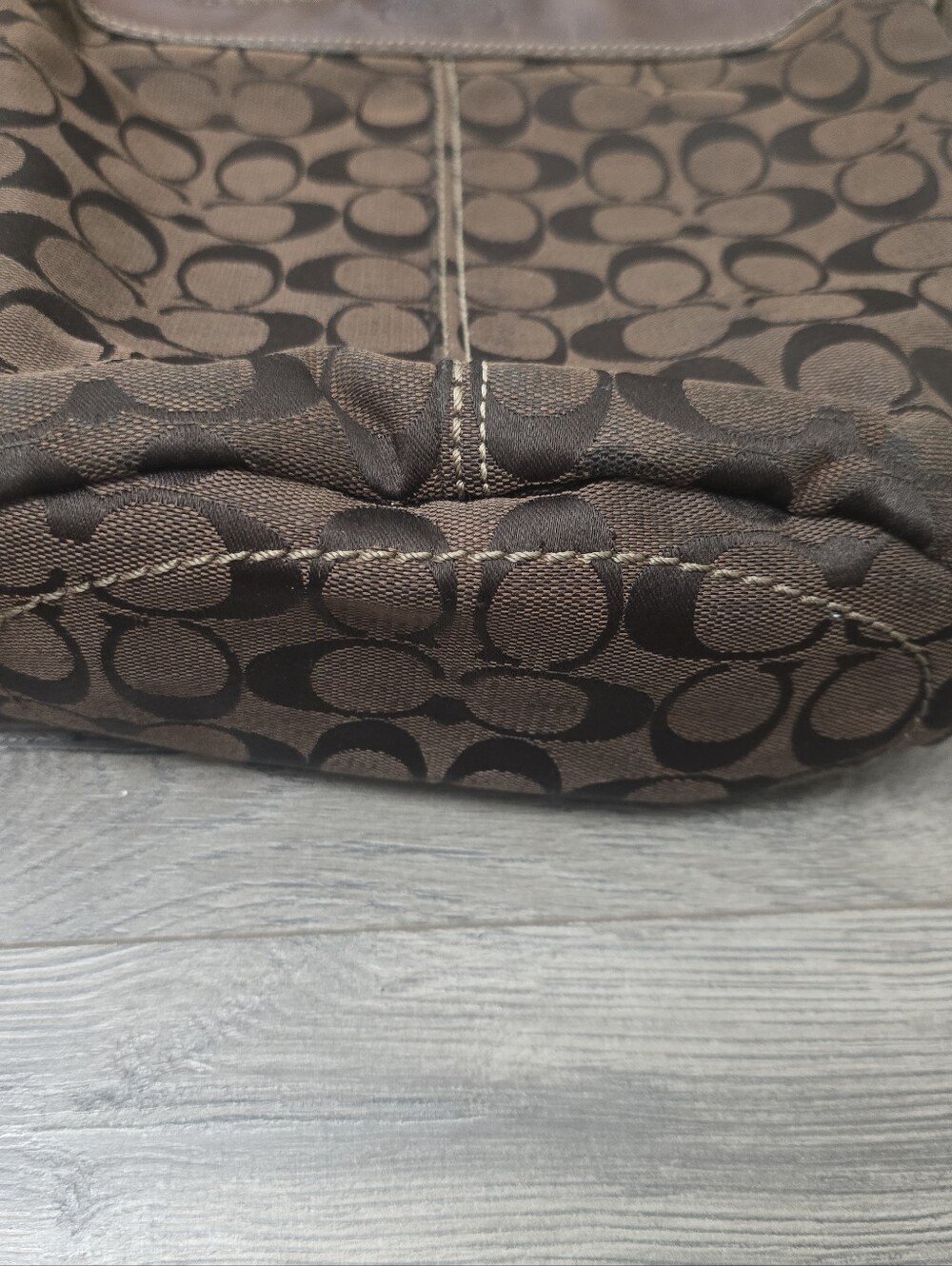 Coach Bleeker Vintage Y2K Signature Hobo Shoulder Bag Brown Canvas & Leather - Picture 7 of 10